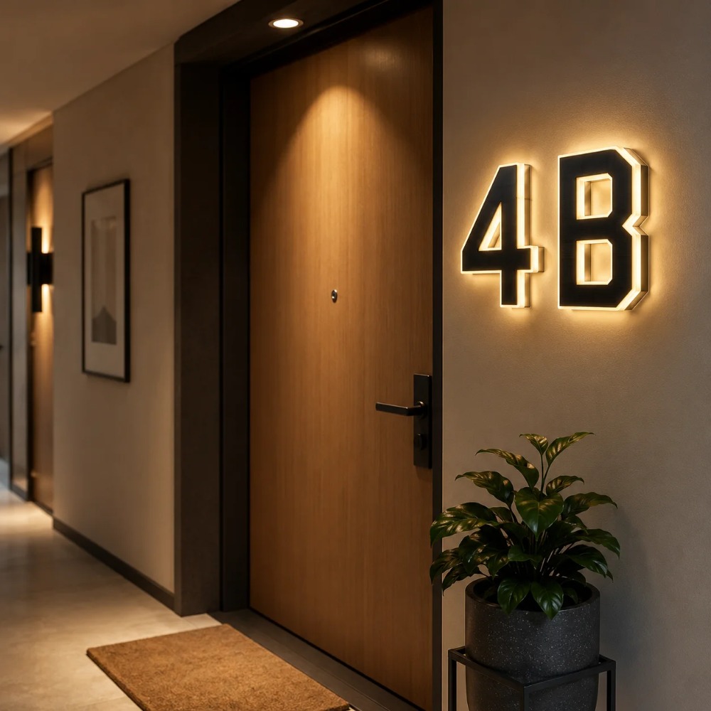 Solar LED House Number Sign Wa - Decor Lighting Address 评论和价格