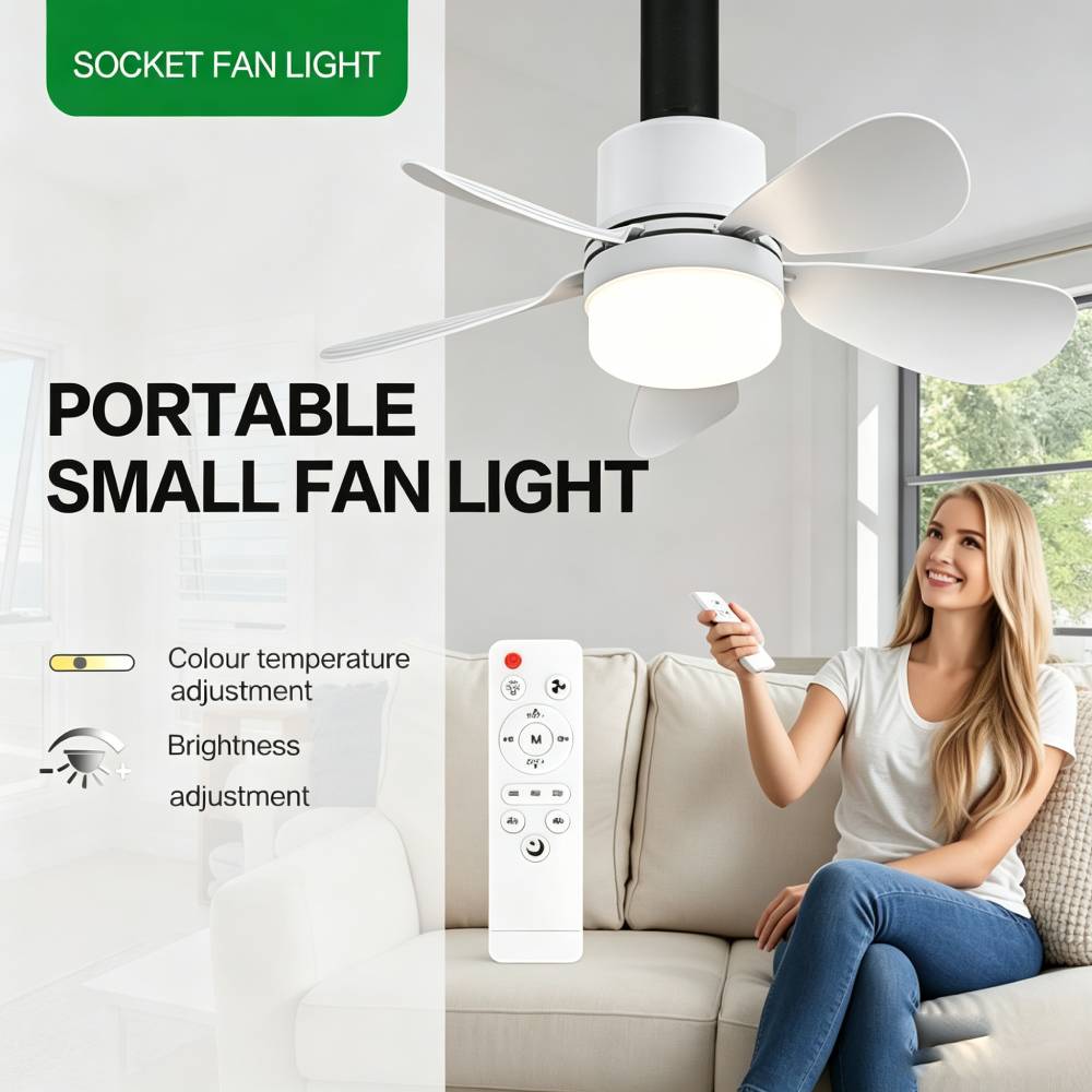 Socket Fan Light with Remote,  - Home Lighting And Decor 评论和价格