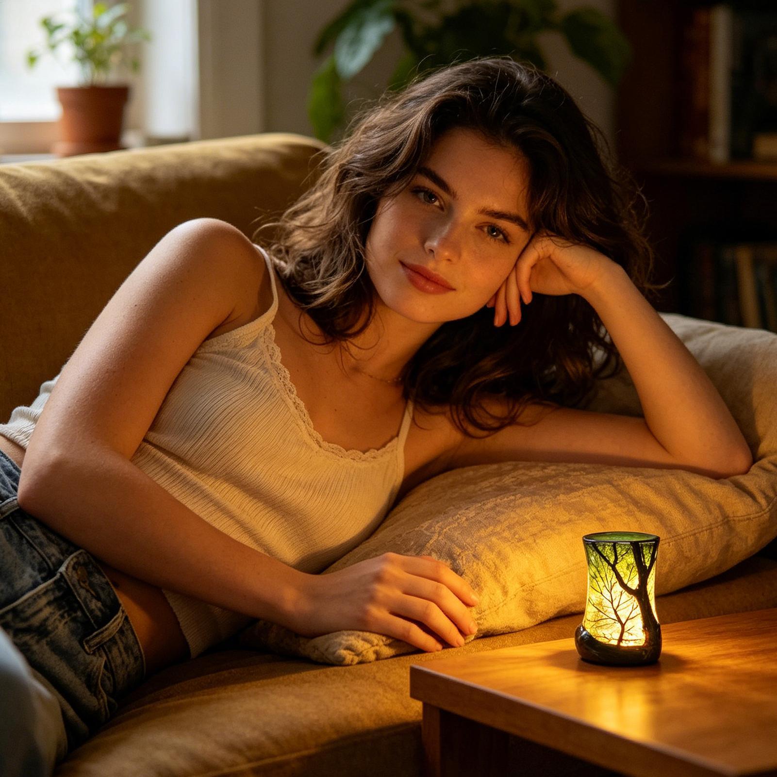 Bedside Table Lamp Forest Nigh - Home Lighting And Decor 评论和价格