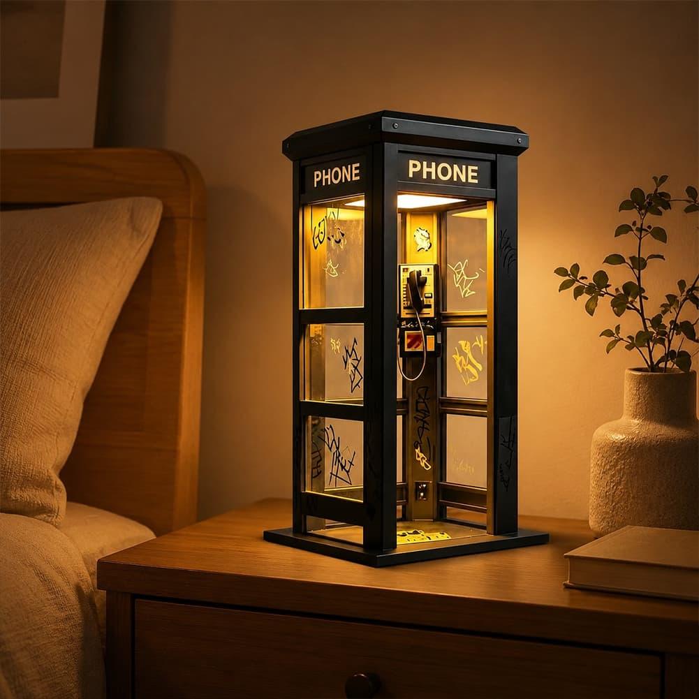 Retro Graffiti Phone Booth Tab - Decor Lighting Table Lamps 评论和价格