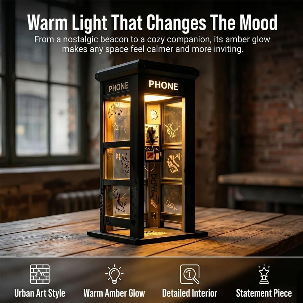 Retro Graffiti Phone Booth Tab - Decor Lighting Table Lamps 评论和价格