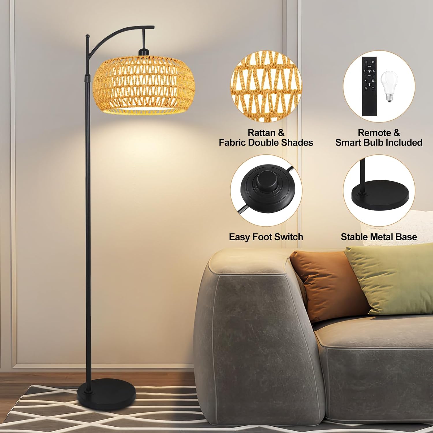 Arc Floor Lamps for Living Roo - Floor Lamp Tripod 评论和价格