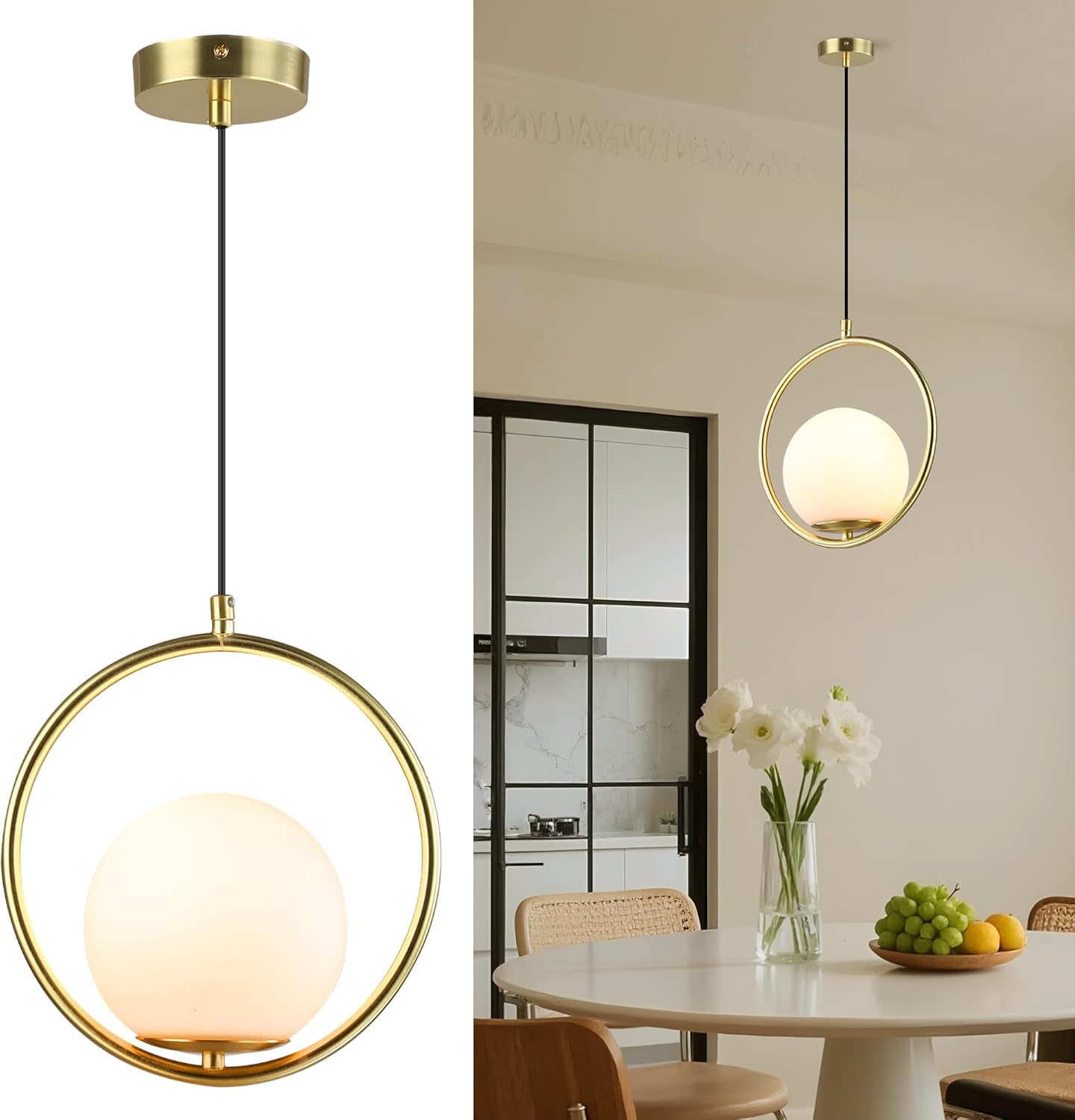 Gold PVC Lampshade Pendant Lig - Lighting Decor Store 评论和价格