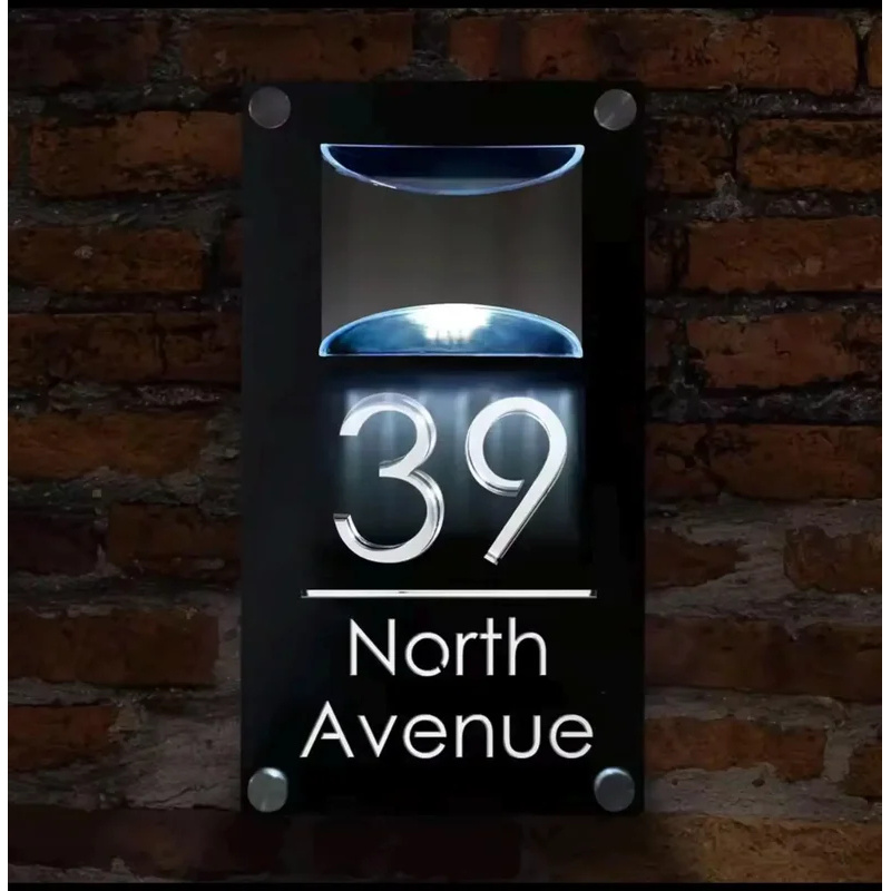 Personalized Solar LED Acrylic - Decor Lighting Address 评论和价格