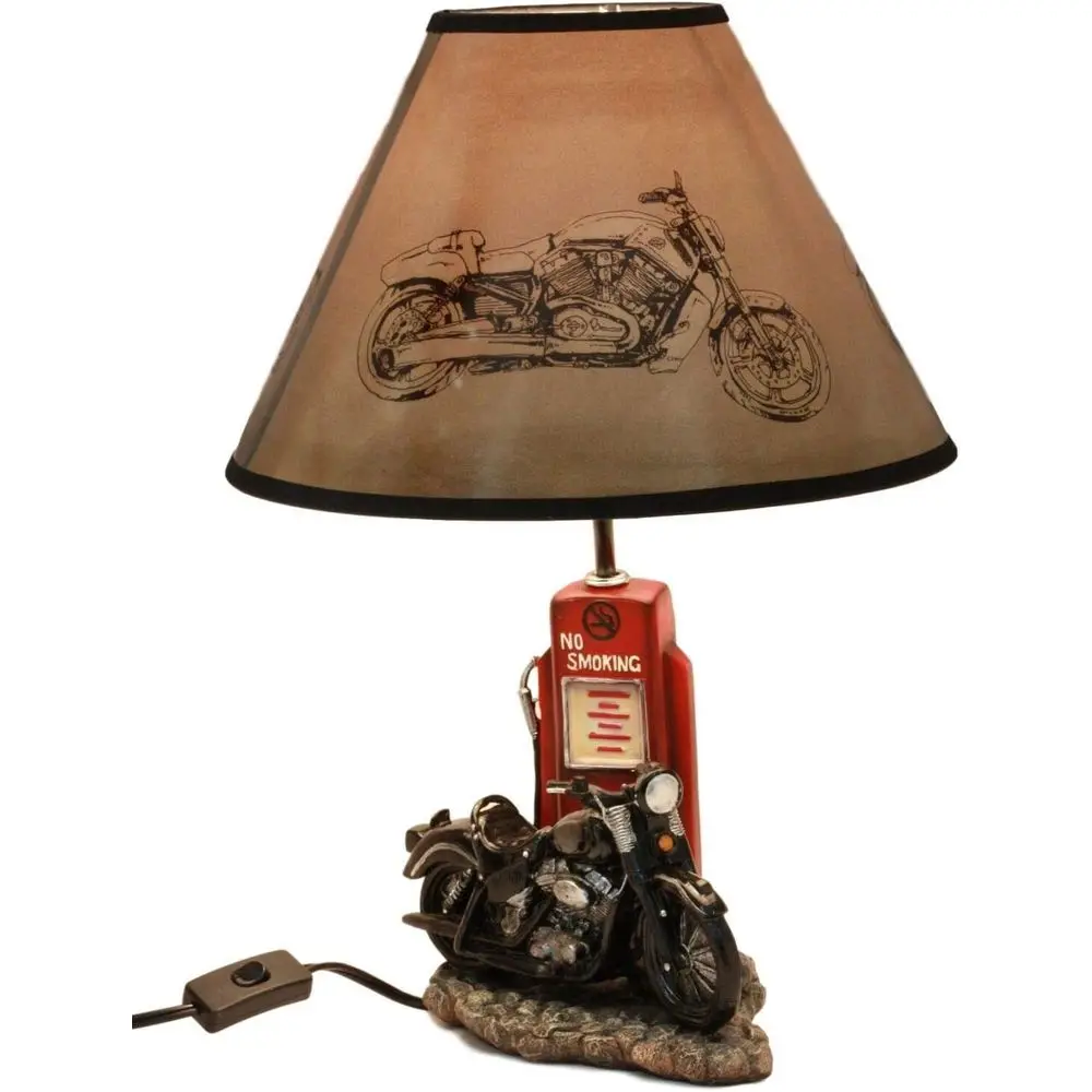 Vintage Retro Black Motorcycle - Home Lighting And Decor 评论和价格
