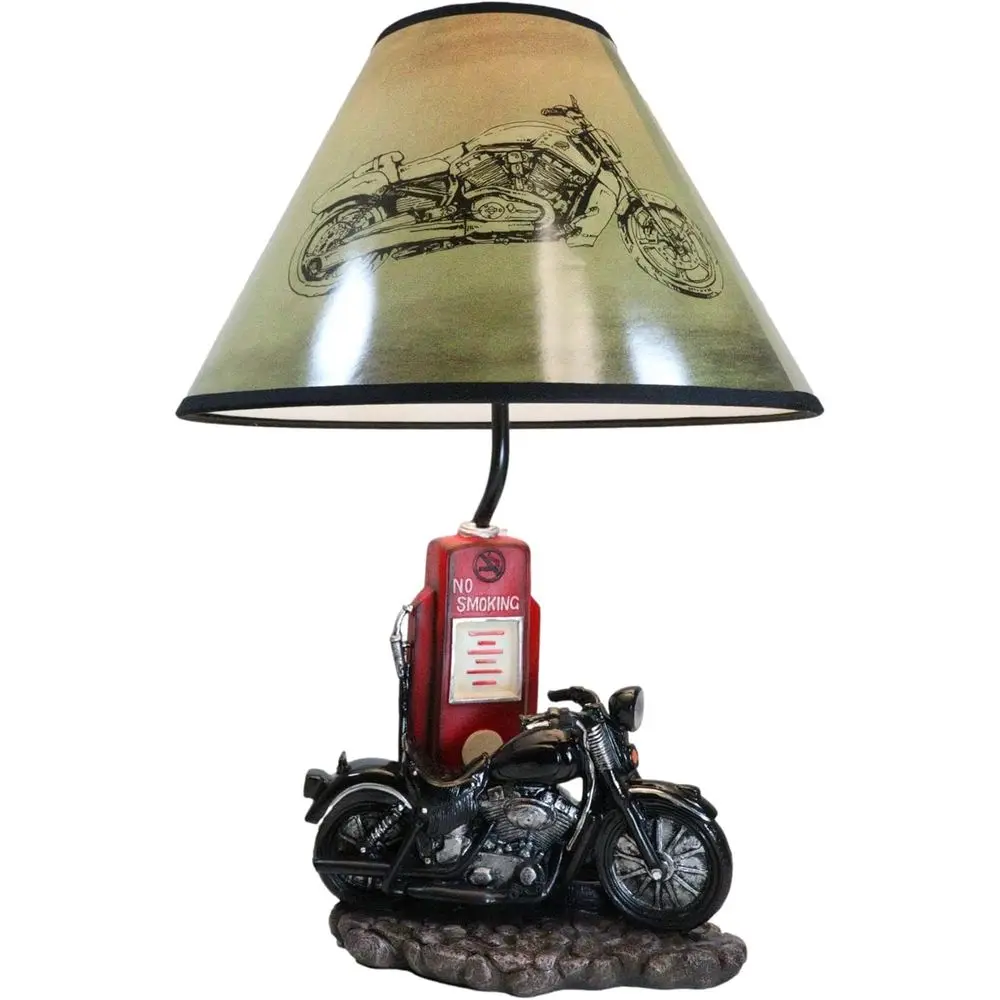 Vintage Retro Black Motorcycle - Home Lighting And Decor 评论和价格