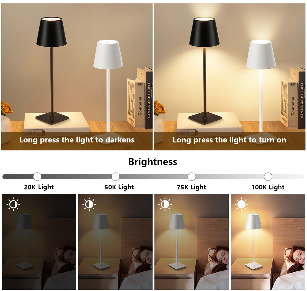 LED Rechargeable Desk Light Wi - Decor Lighting Table Lamps 评论和价格